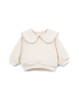 KNIT COLLAR JERSEY SWEATER