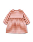 STRIPED JERSEY DRESS PINK