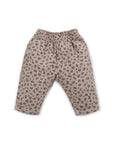 LEOPARD PRINTED TWILL TROUSERS