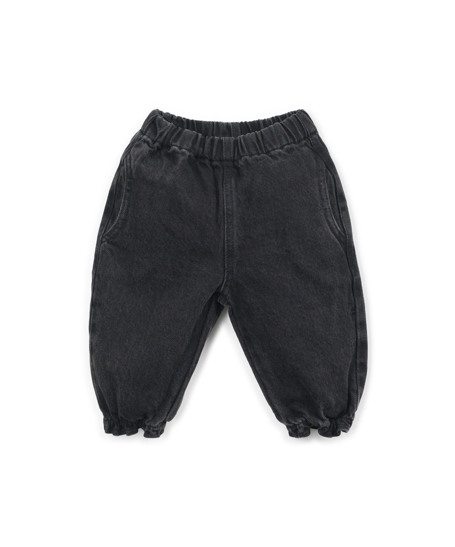 BLACK DENIM TROUSERS