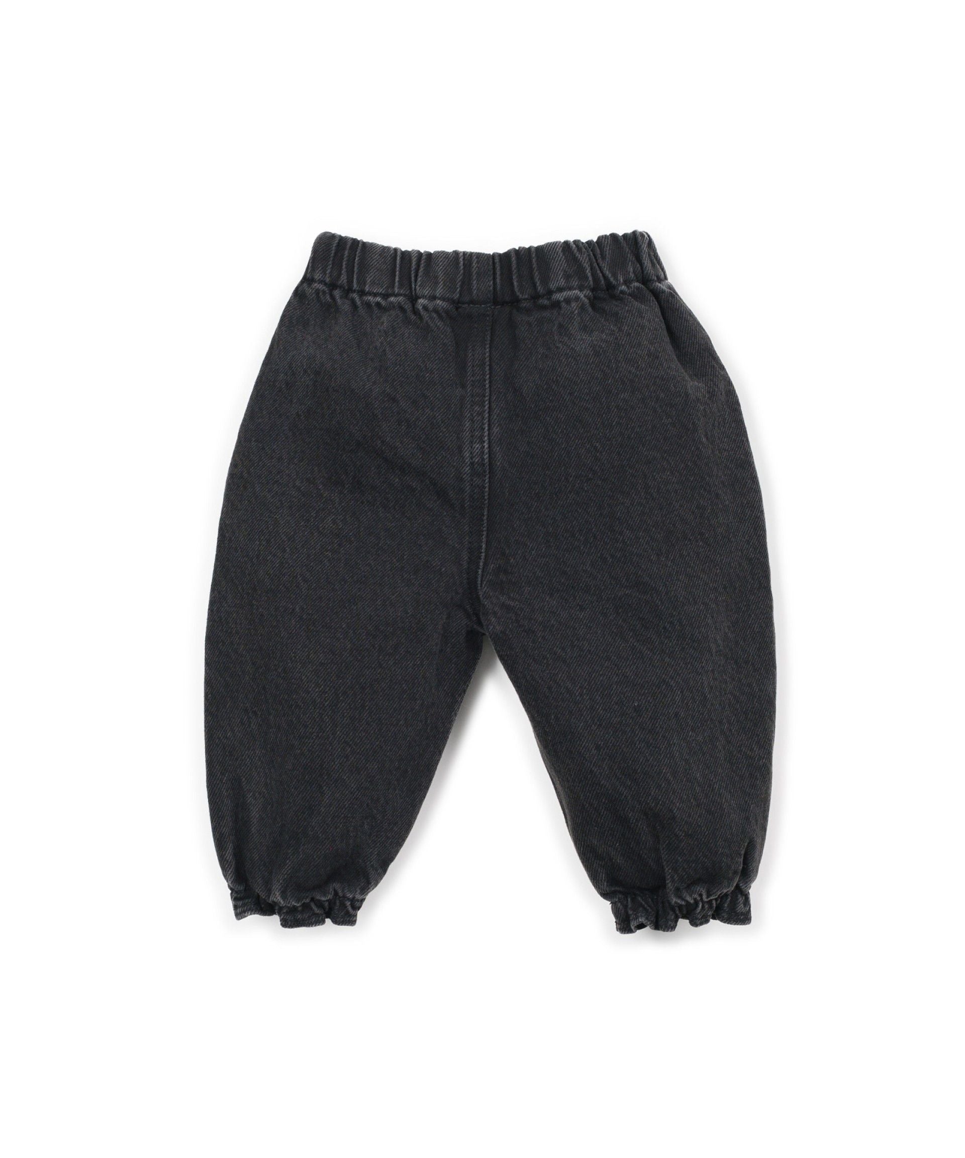 BLACK DENIM TROUSERS