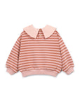 STRIPED JERSEY SWEATER PINK KIDS