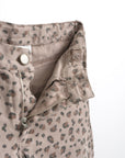 LEOPARD PRINTED TWILL TROUSERS GIRLS