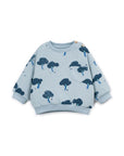 TREE ALL OVER PRINT JERSEY SWEATER