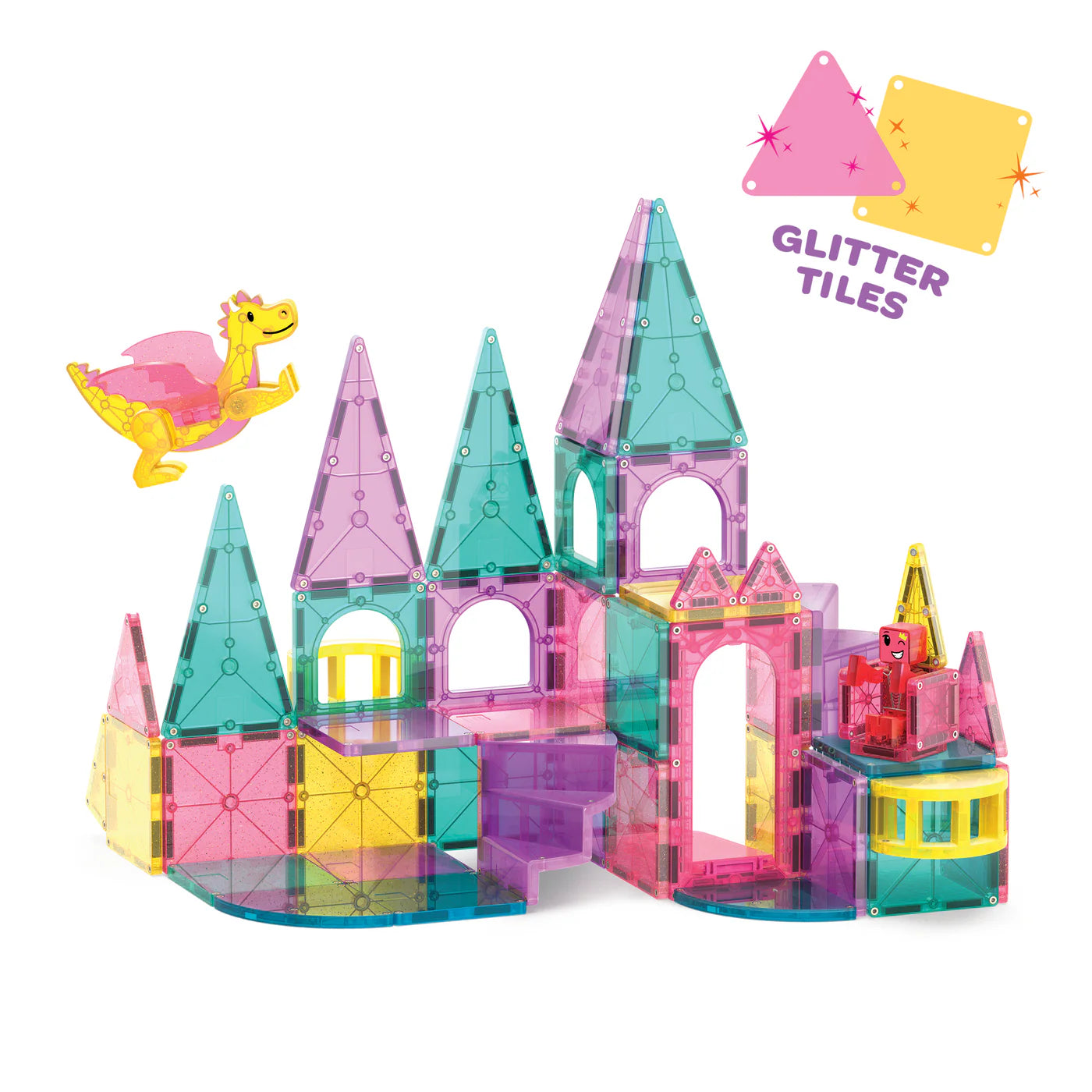 MAGNA-TILES® CASTLE DLX + microMAGS