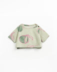 PRINTED PLUSH SWEATER MINT