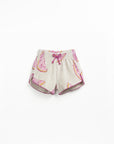 PRINTED PLUSH SHORTS PINK