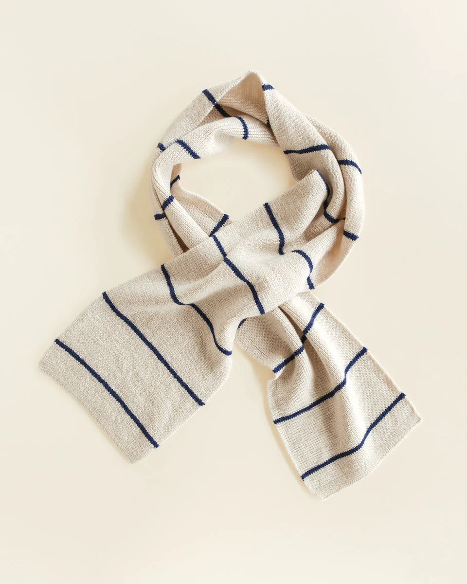 Igor scarf HVID - cream/blue