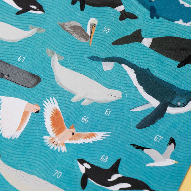 Animal world poster &amp; stickers