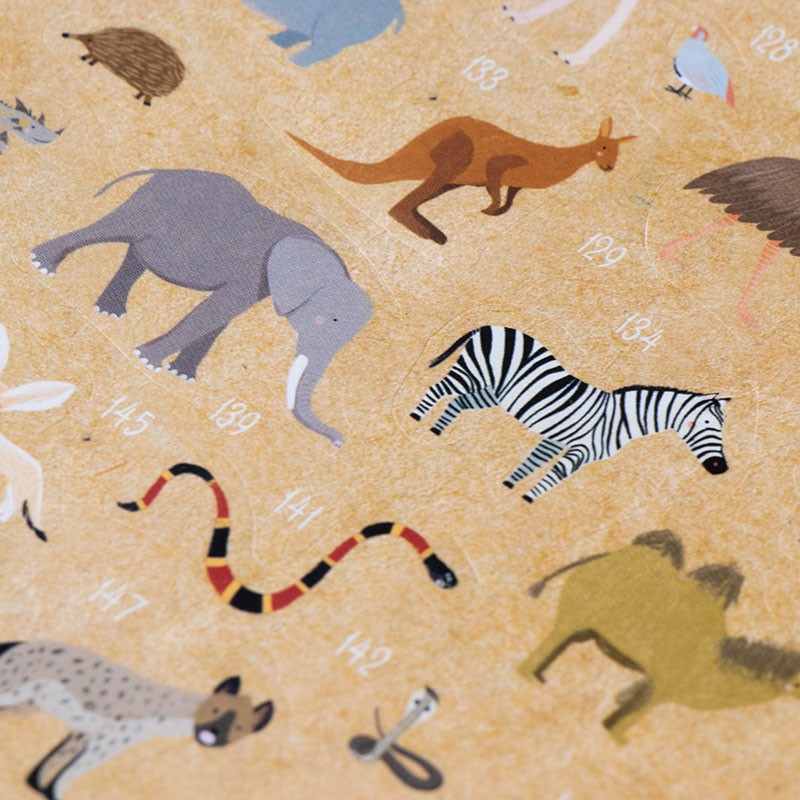 Animal world poster &amp; stickers