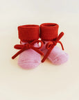 Booties HVID - Cotton candy/red