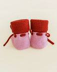 Booties HVID - Cotton candy/red