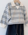 Preppy collar sweatshirt
