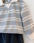 Preppy collar sweatshirt