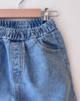 Wide denim jeans
