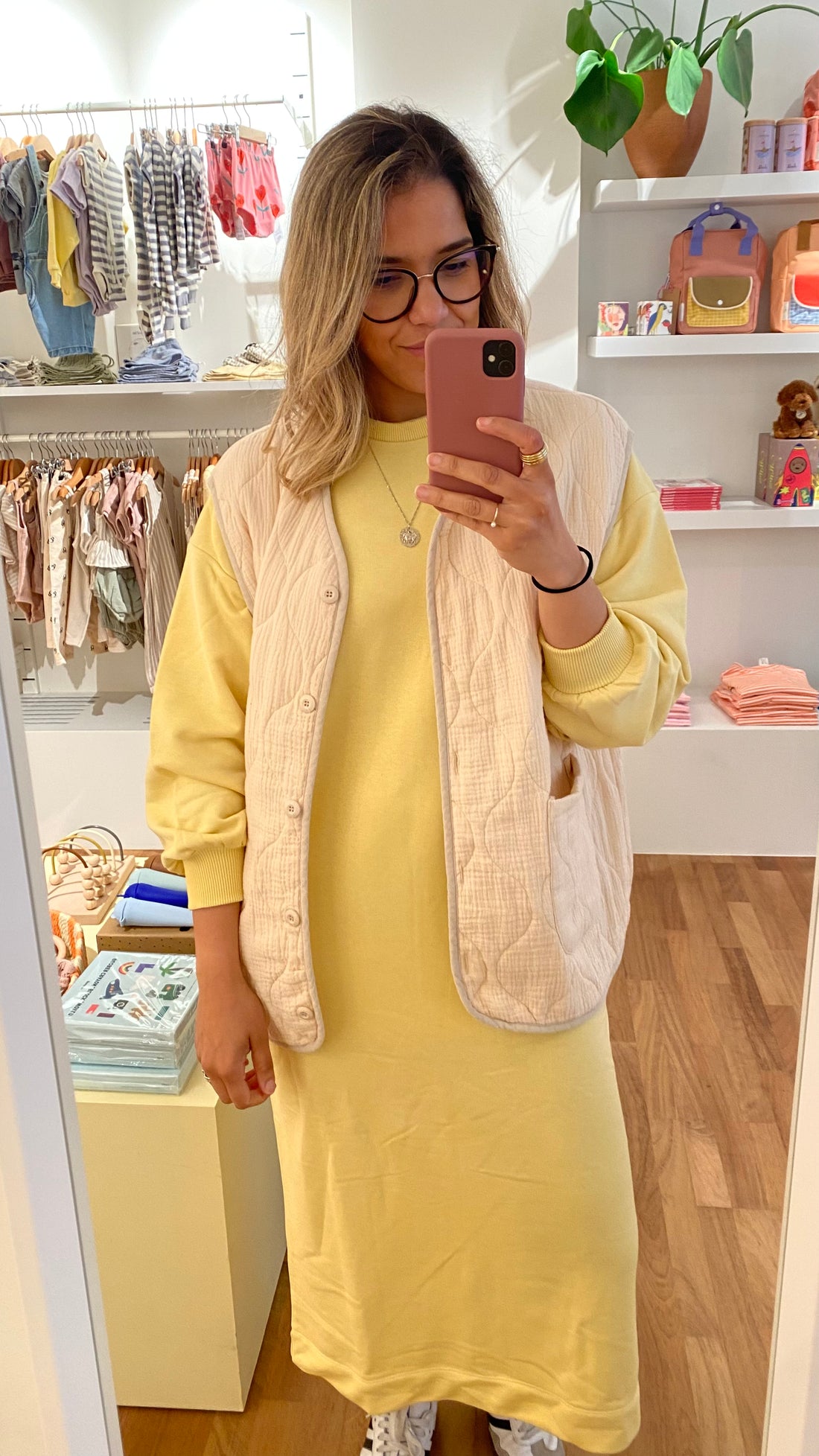 Yellow Sweater Dress