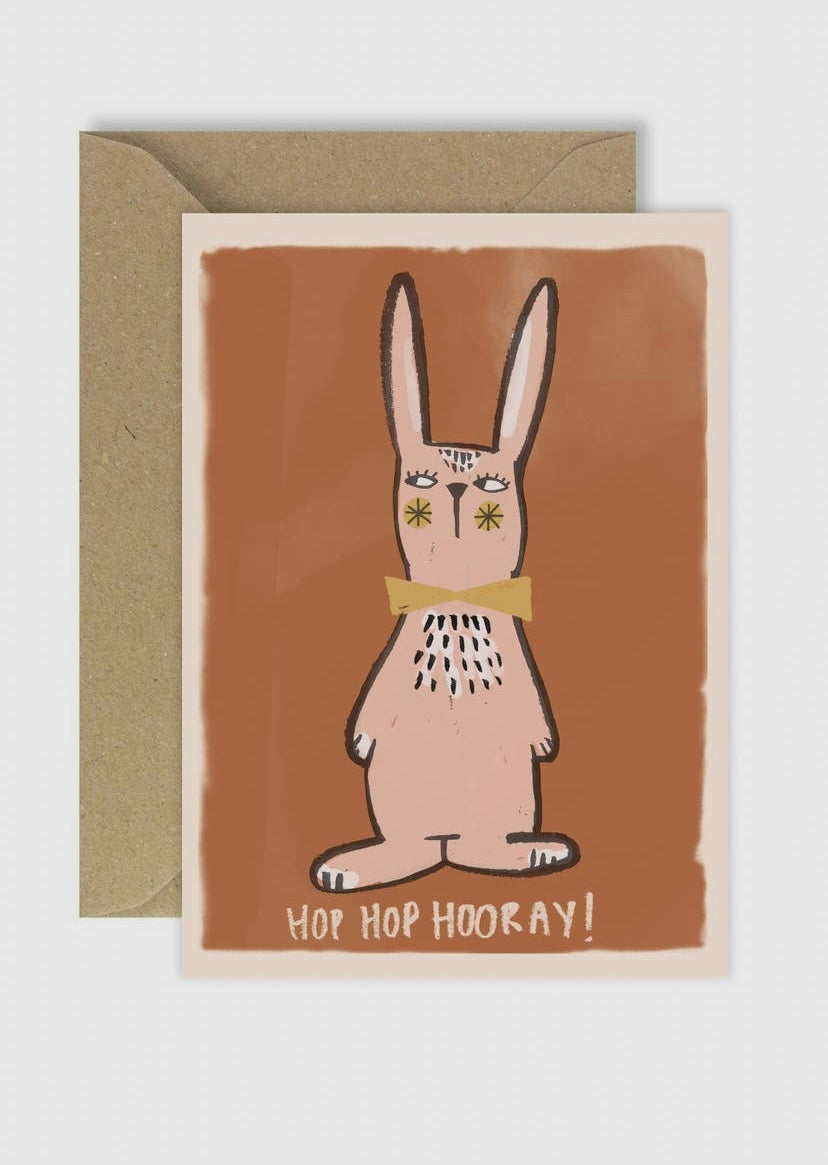 Wenskaart Hop hop hurray