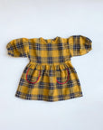 Ochre checked dress