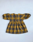 Ochre checked dress