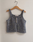 Wool knit vest melange