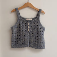 Wool knit vest melange