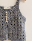 Wool knit vest melange