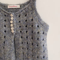 Wool knit vest melange