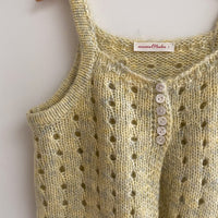 Wool knit vest beige