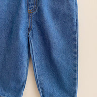 Tapered blue denim pants