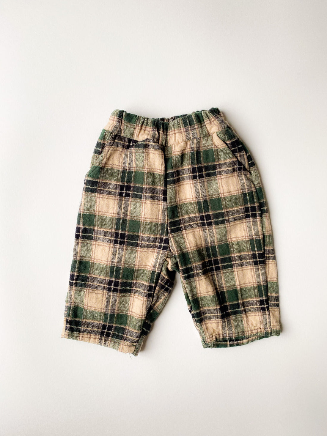 Green checked pants