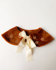 Velvet collar brown flower