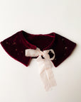 Velvet collar burgundy