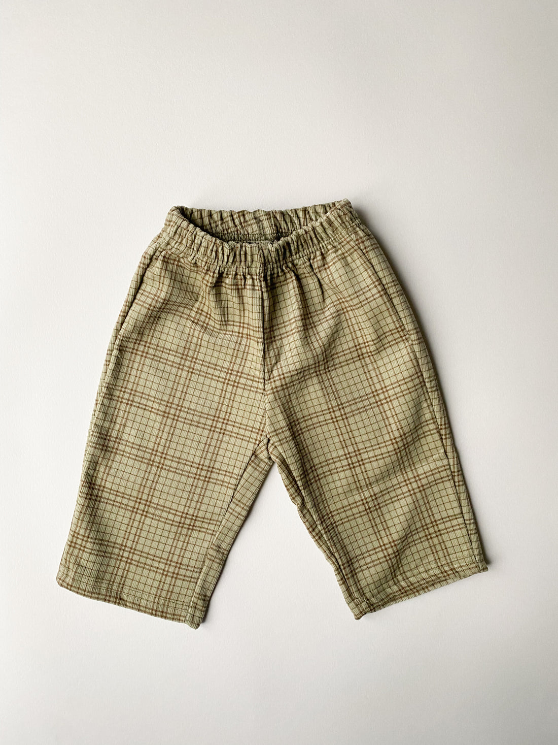 Rib sage green pants