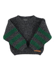 Green stripes knit sweater ( laatste 6y, tailleert als 4/5Y)