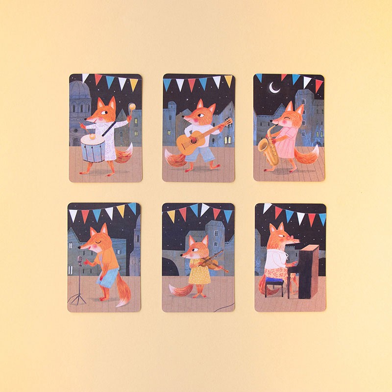 Card game animals big band