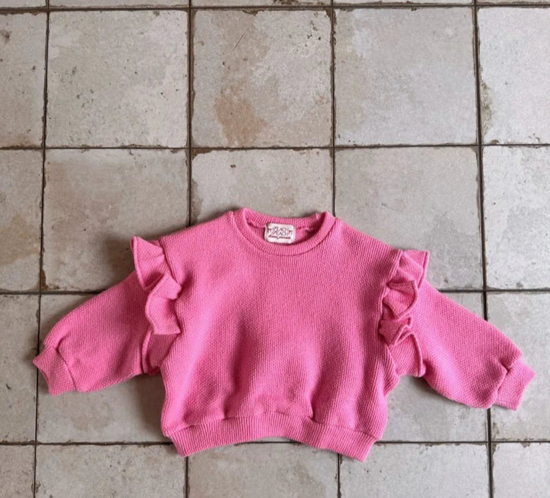 Frill knit pink