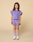 Towel terry short violet