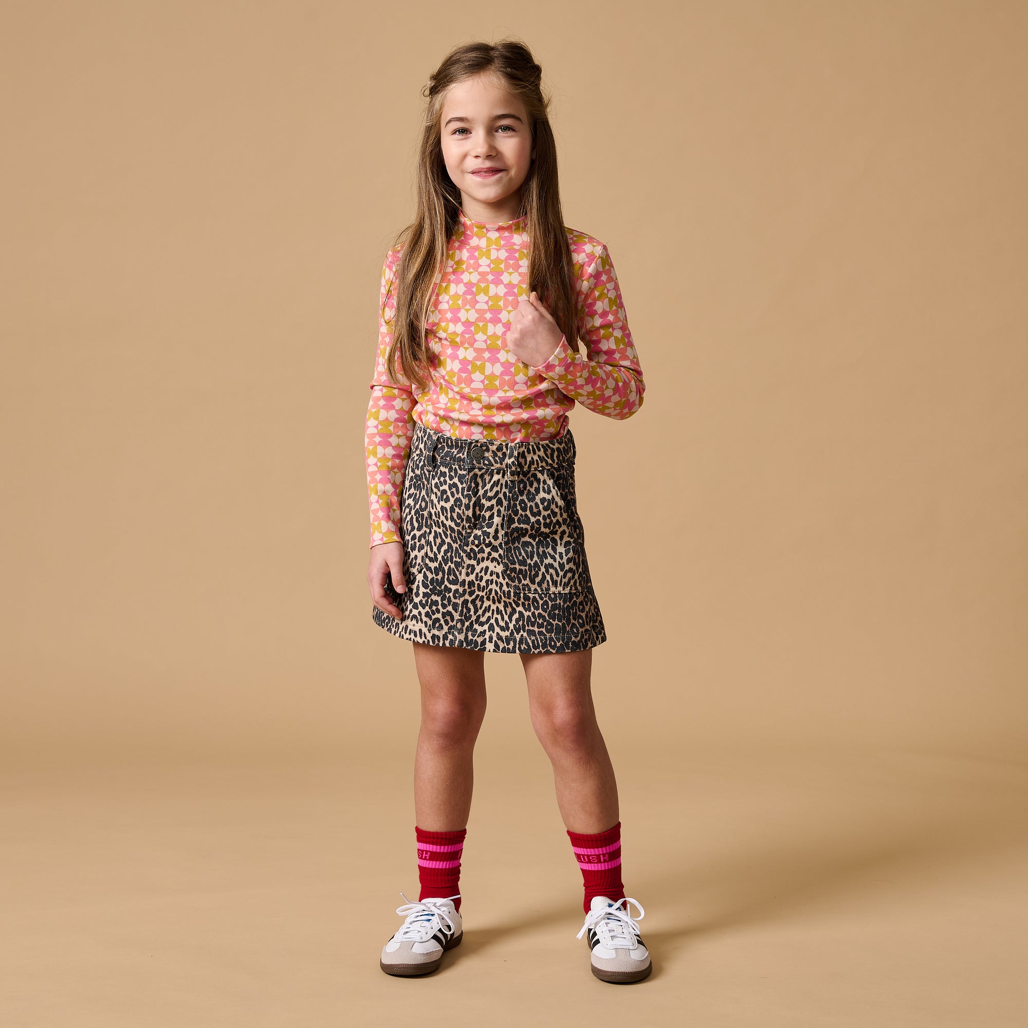 Simple skirt leopard