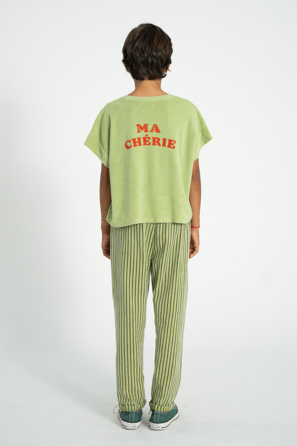 Cherry T-shirt light olive
