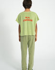 Cherry T-shirt light olive