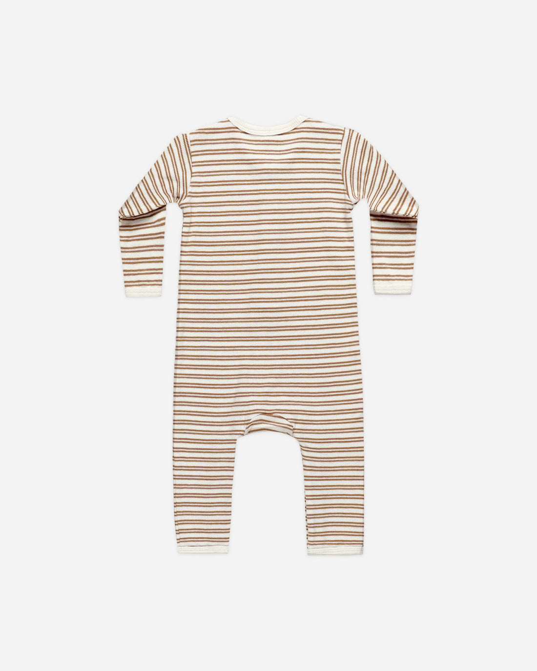 Ribbed baby jumpsuit golden stripes