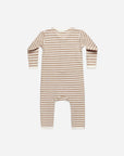 Ribbed baby jumpsuit golden stripes