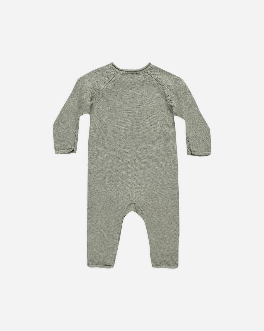 Heather knit jumpsuit basil