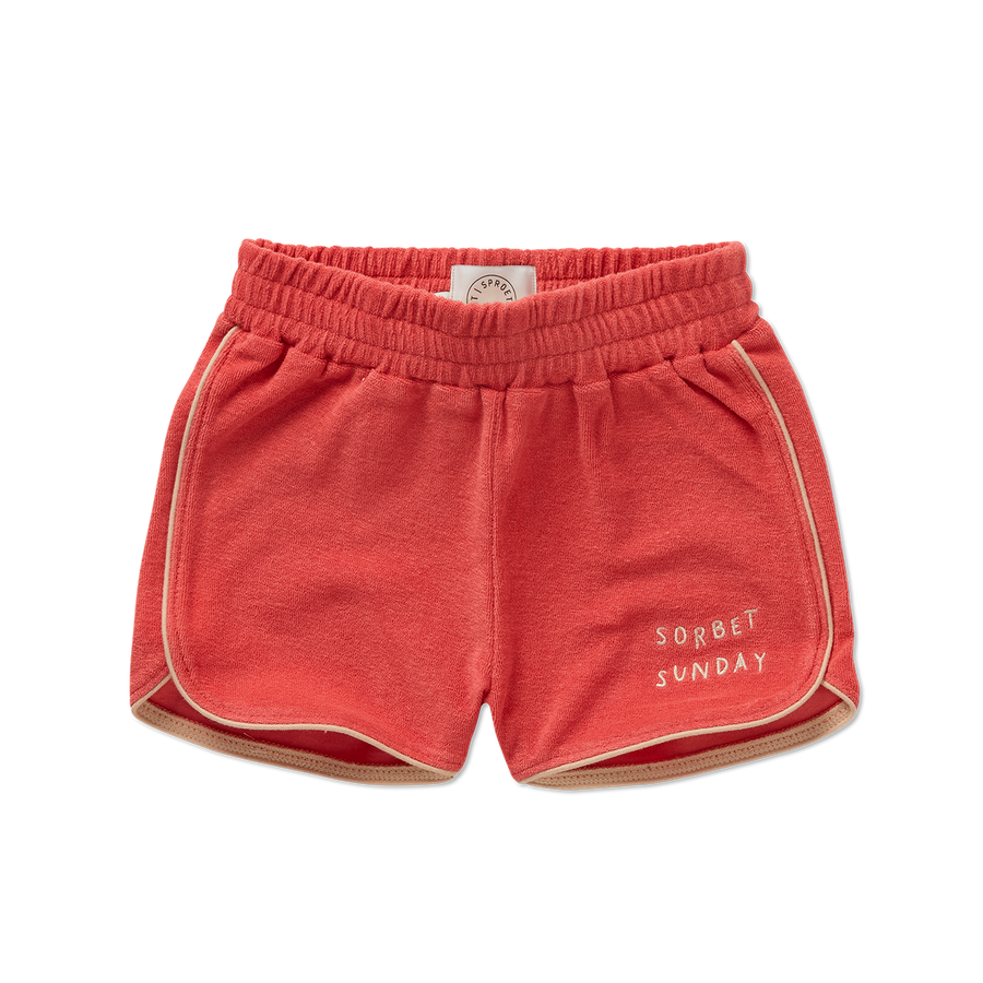 Terry sport shorts rose petal