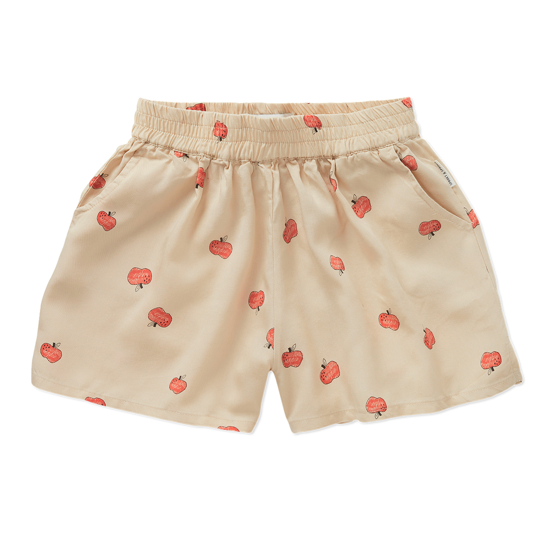 Tencel loose shorts apple print