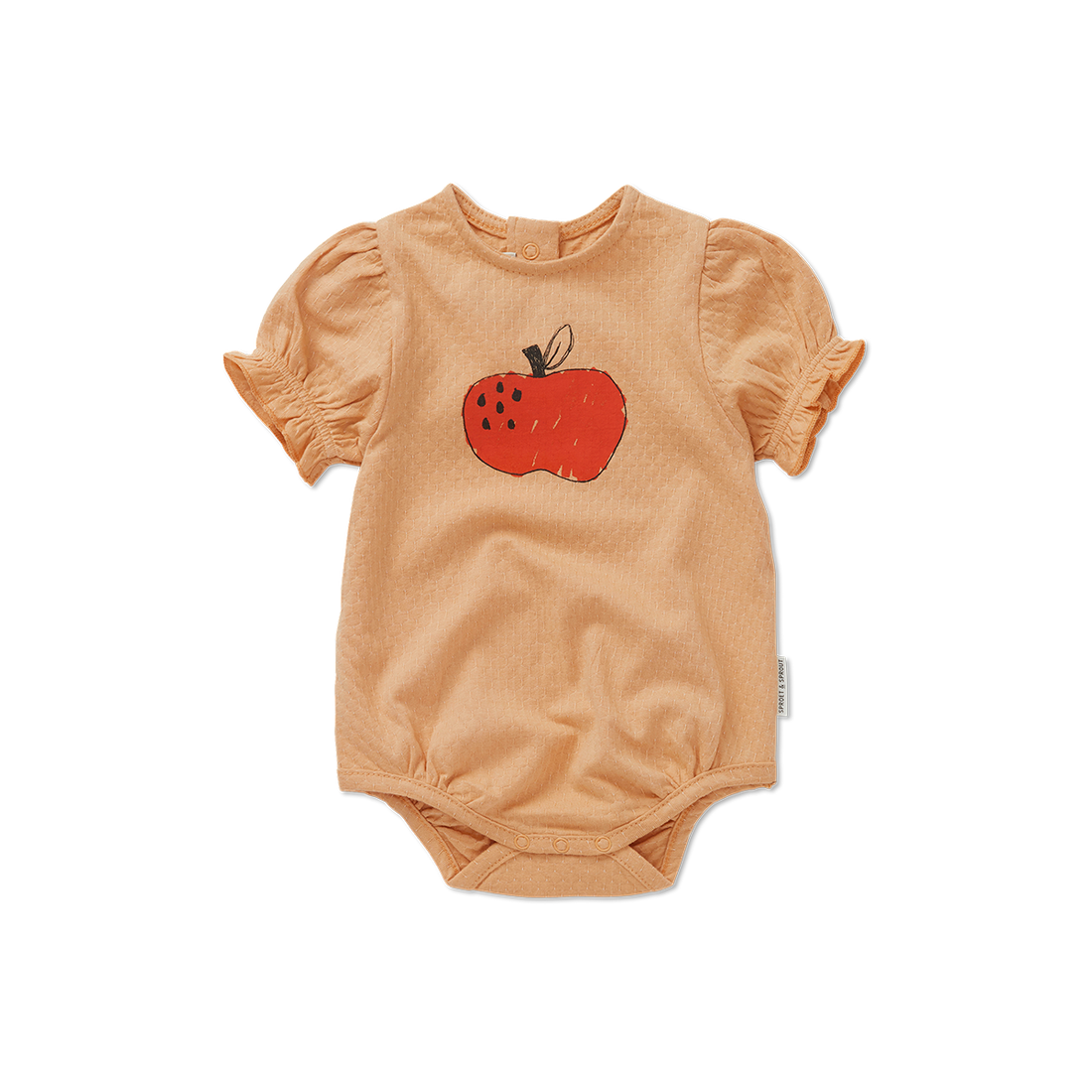 Romper balloon sleeve apple