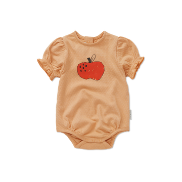 Romper balloon sleeve apple