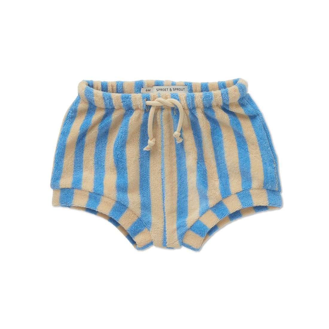 Terry baby shorts stripes