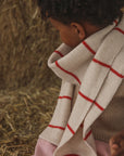 Igor scarf HVID - cream/red