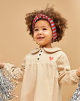 Corduroy dress heart